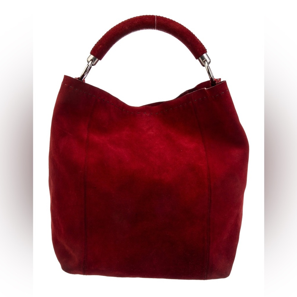 Vintage Prada Hobo - Red Suede